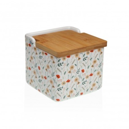 SALERO TAPA BAMBU FLORES VERDI