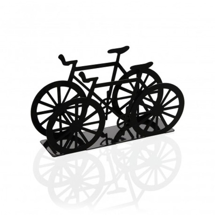 SERVILLETERO BICICLETA METÁLICO NEGRO