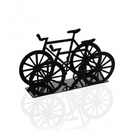 SERVILLETERO BICICLETA METÁLICO NEGRO