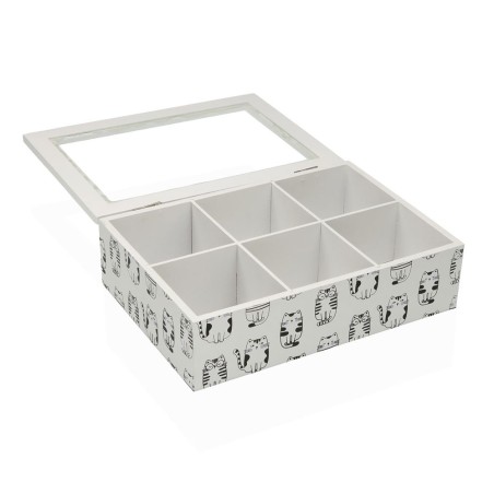 CAJA TE GATOS 6 COMPARTIMENTOS