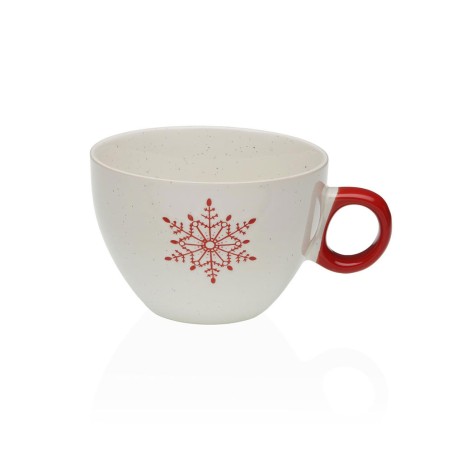 TAZA GRES DESAYUNO COPO NIEVE ROJO