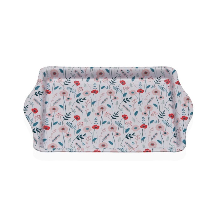 BANDEJA METALICA FLORES VERDI 21.5X14.5X 2 CM