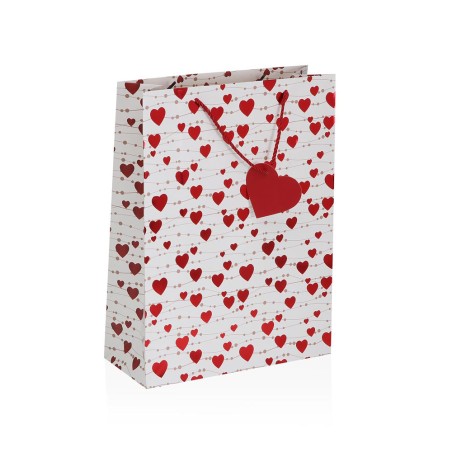 BOLSA PAPEL CORAZONES 10X18X23 CM