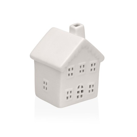 FIGURA DE CERAMICA CON LUZ LED CASA BLANCA 6.7X5.8X8CM
