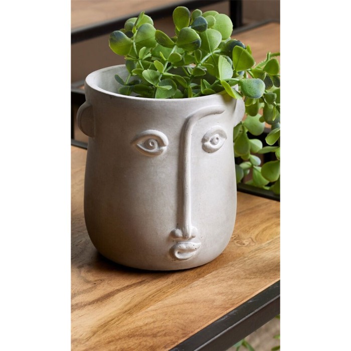 MACETERO CARA TRIBAL 14 CM