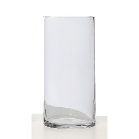 JARRON TUBO 25CM VIDRIO