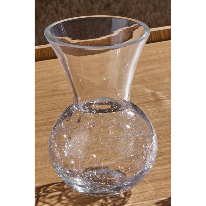 JARRON ESFERA C/CUELLO CRAQUELE 18CM