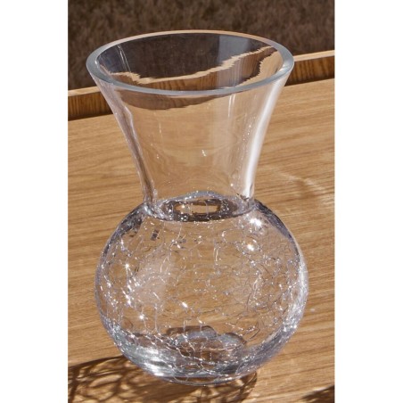 JARRON ESFERA C/CUELLO CRAQUELE 18CM