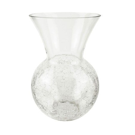 JARRON ESFERA/CUELLO EN V CRAQUELE 23CM