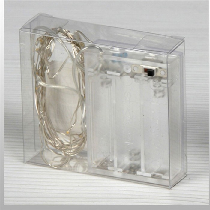 TIRA 20 LEDS PLATA 2 METROS CON PILAS