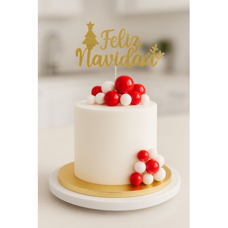 20 BOLAS ROJAS DECORACION DE TARTAS