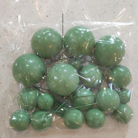 20 BOLAS VERDE MENTA DECORACION DE TARTAS