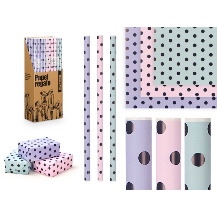 ROLLO LUNARES NEGROS 3 COLORES/50