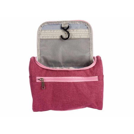 NECESER VIAJE ROSA/GRIS CON PERCHA