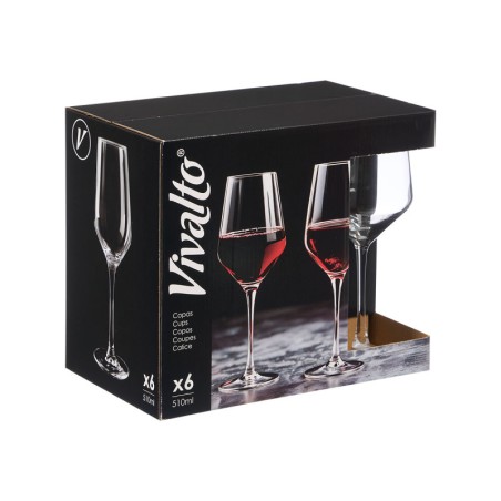 SET 6 COPAS 510 ML CONICA VIVALTO
