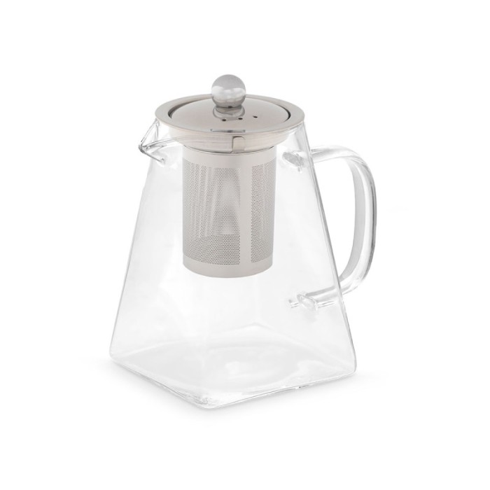 TETERA VIDRIO Y ACERO 800ML /12