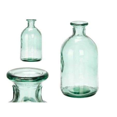 JARRON BOTELLA 21CM VIDRIO VERDE