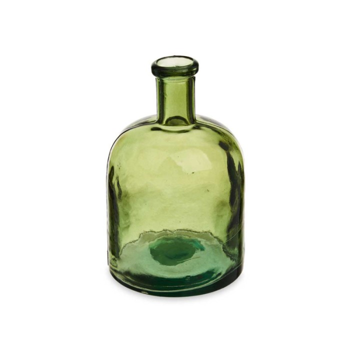 BOTELLA ANCHA JARRON VERDE VIDRIO