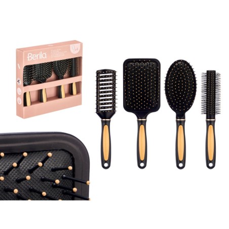 SET 4 CEPILLOS PELO NEGROY BAMBU