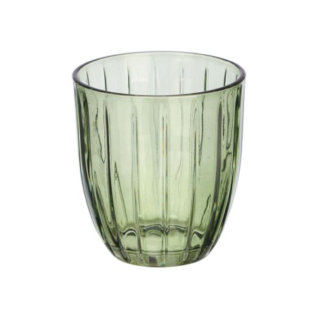 SET 6 VASOS RAYAS VERDE 300ML