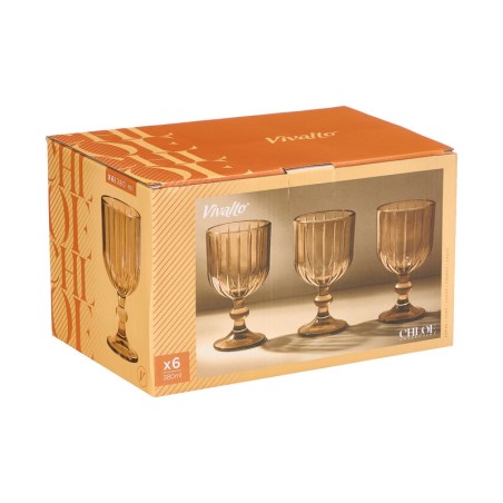 SET 6 COPAS VINO AMBAR 380ML 