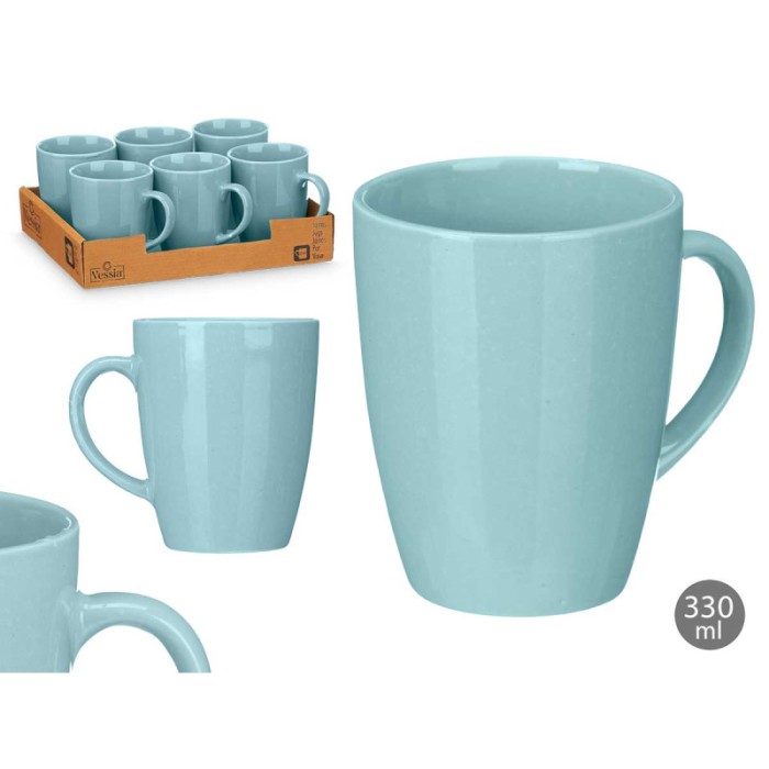 MUG AZUL 330ML CERAMICA LOZA