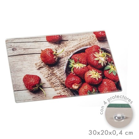 TABLA FRESAS CRISTAL 30X20 CM