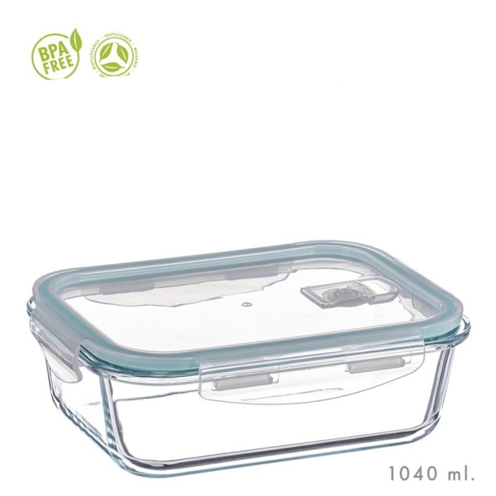 FIAMBRERA 1040 ML RECTANGULAR BOROSILICATO HERMETICA