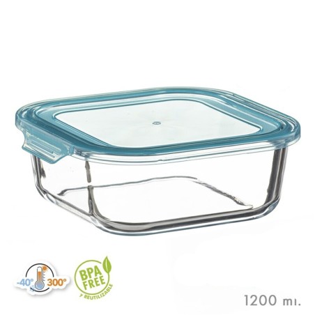 FIAMBRERA 1200ML CUADRADA BOROSILICATO