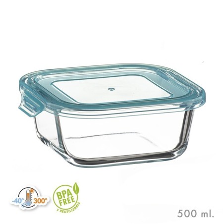 FIAMBRERA 500ML CUADRADA BOROSILICATO