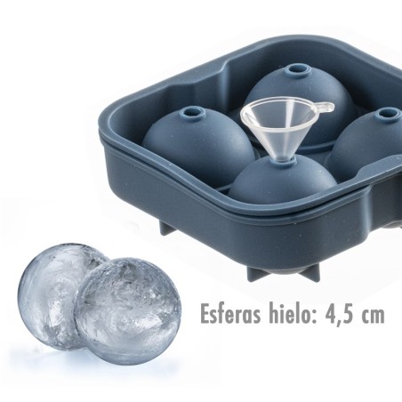 CUBITERA SILICONA 4 CUBITOS REDONDOS 