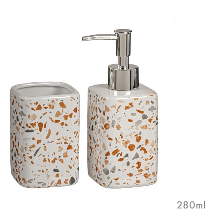 SET 2 PIEZAS DOLOMITA TERRAZO