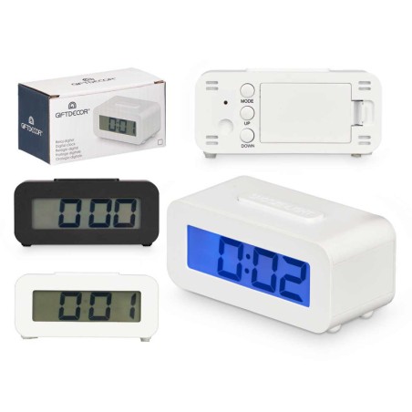 RELOJ DESPERTADOR DIGITAL BLANO O NEGRO