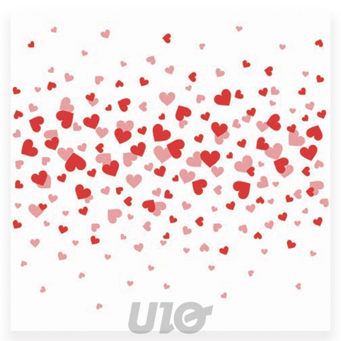 20 SERVILLETAS CORAZONES 3 CAPAS