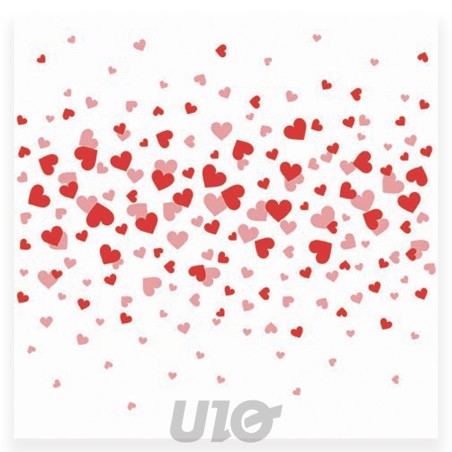 20 SERVILLETAS CORAZONES 3 CAPAS