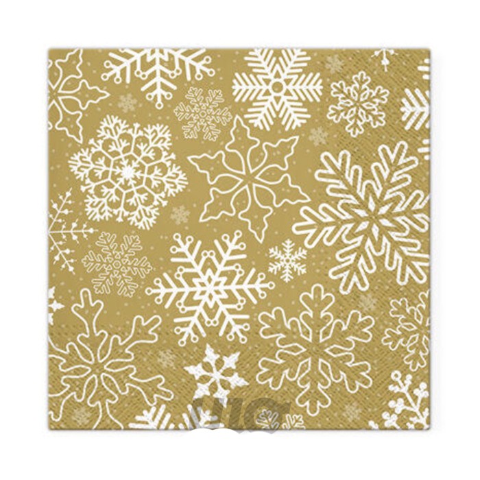 20 SERVILLETAS DORADA ESTRELLA NAVIDAD