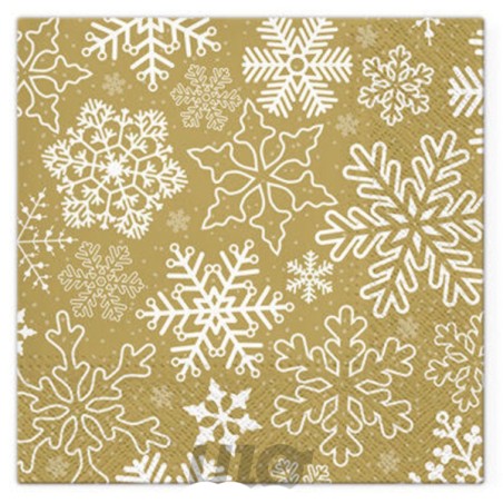 20 SERVILLETAS DORADA ESTRELLA NAVIDAD