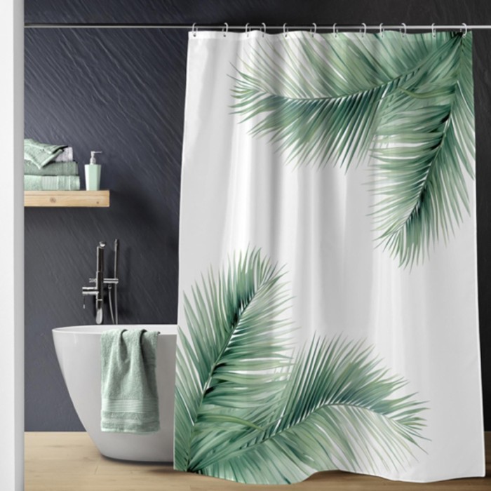 CORTINA DE BAÑO HOJAS VERDES 180X200 HAVANE