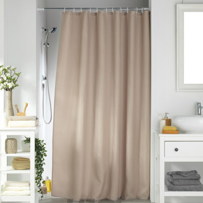 CORTINA DUCHA BEIG JACQUARD 180C 200