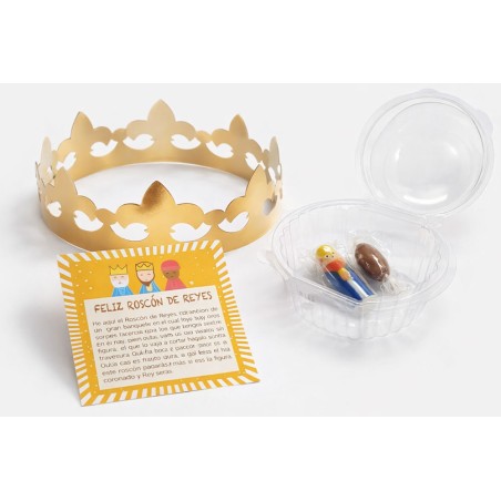 Kit Roscón de Reyes – Corona, haba, figurita y tarjeta