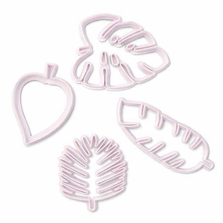 SET 4 CORTADORES HOJAS TROPICAL