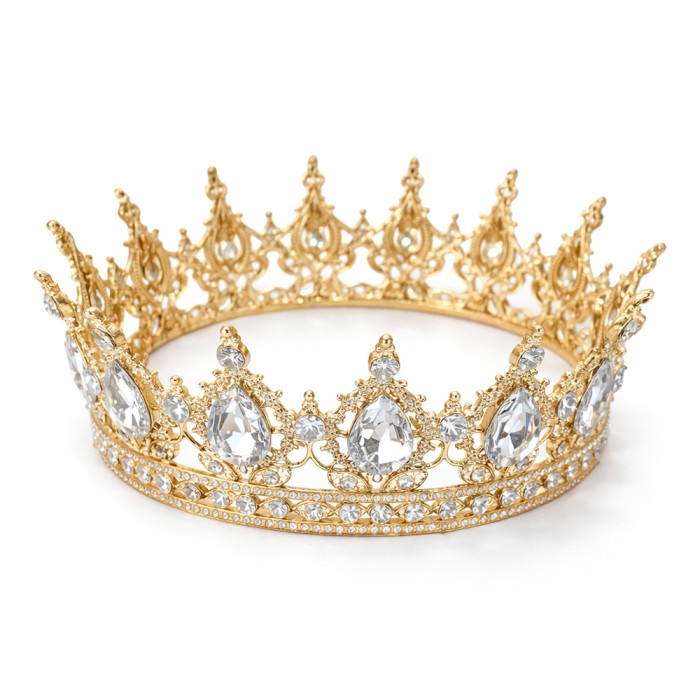 CORONA DORADA PIEDARAS BRILLANTES