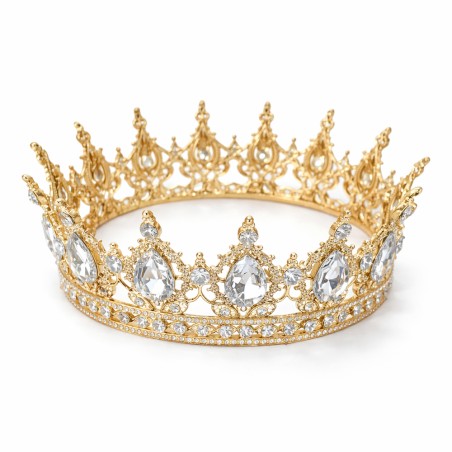CORONA DORADA PIEDARAS BRILLANTES