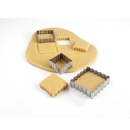 SET 3 CORTADORES CUADRADOS ONDULADOS