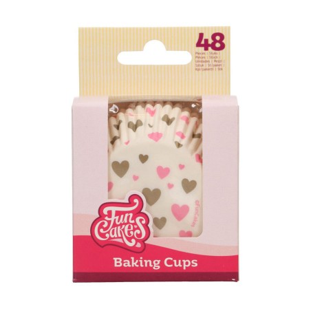 48 CAPSULAS CORAZONES CUPCAKES