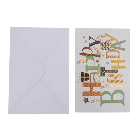 Tarjeta 17x11,5cm Happy Birthday