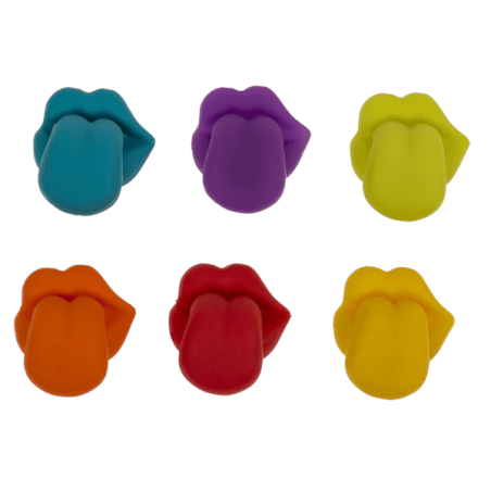 6 marcadores de copas lengua silicona