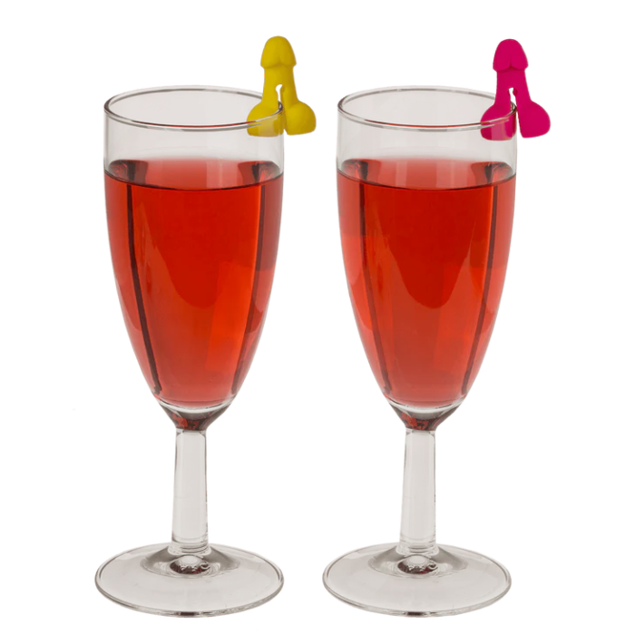 set 6 marcadores de copas pene silicona