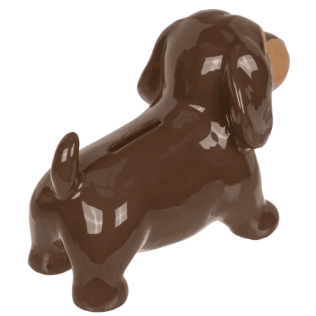 HUCHA PERRO TECKEL CERÁMICA 18X13CM