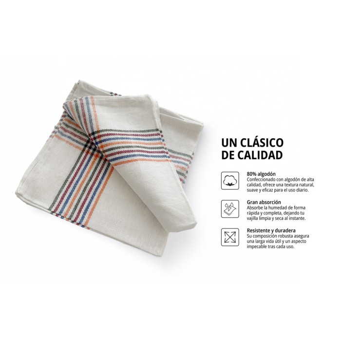 PAÑO BLANCO ALGODON PARA VAJILLA